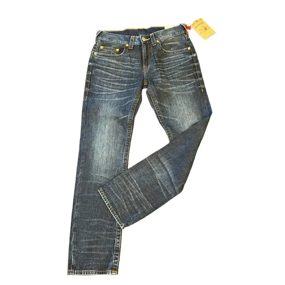 True Religion Skinny Blue Denim Jean Size 33 NWT